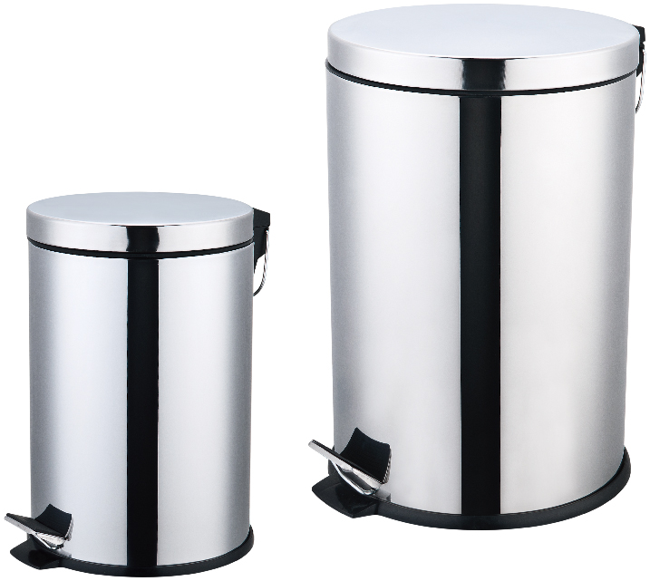 Stainless Steel Pedal Bin Set