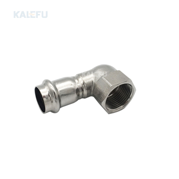 Medical Grade Stainless Steel 90° Double Compression Elbow Fitting for Gas Transportation