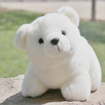 Small climbing polar bear stuffed toy doll