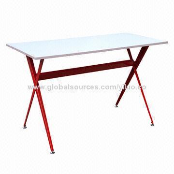 Wooden computer desk, measures 120x60x74cm, powder coated