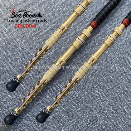 Sea Guide Fiberglass Heavy Duty Deep Sea Tuna Shark Fishing Rod