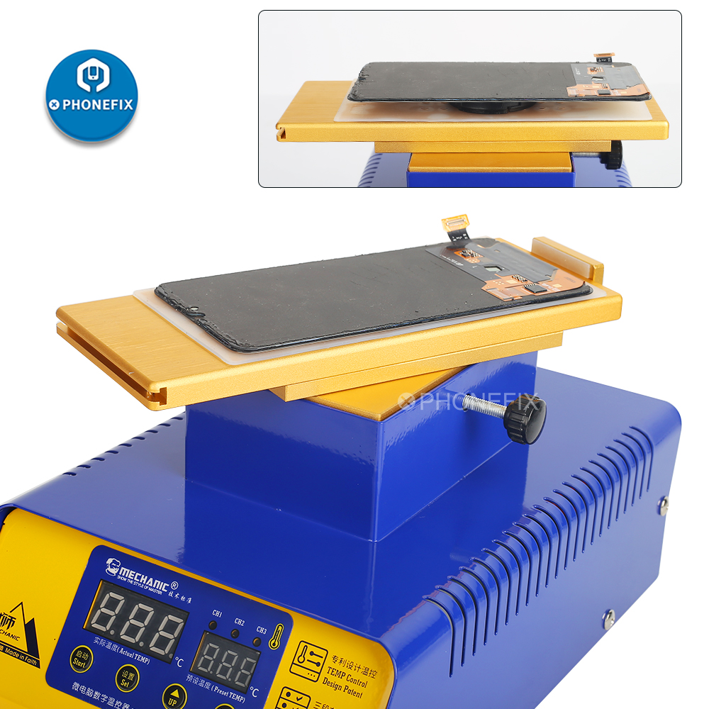 Mechanic LCD Separator Machine 360 Degree Rotation Heating Platform for Cell Phone Flat Edge Screen Glass Separating Repair Tool