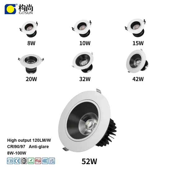 Smart DImmable Anti-Glare LED Ceiling Spotlight CRI80/90/97 15-60 Degree
