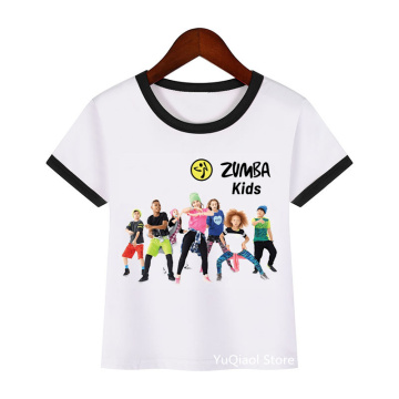 Kids zunba tshirt fashion hip hop dance tops tees children fitness clothes club Advertising shirt boys girl t-shirt t shirts