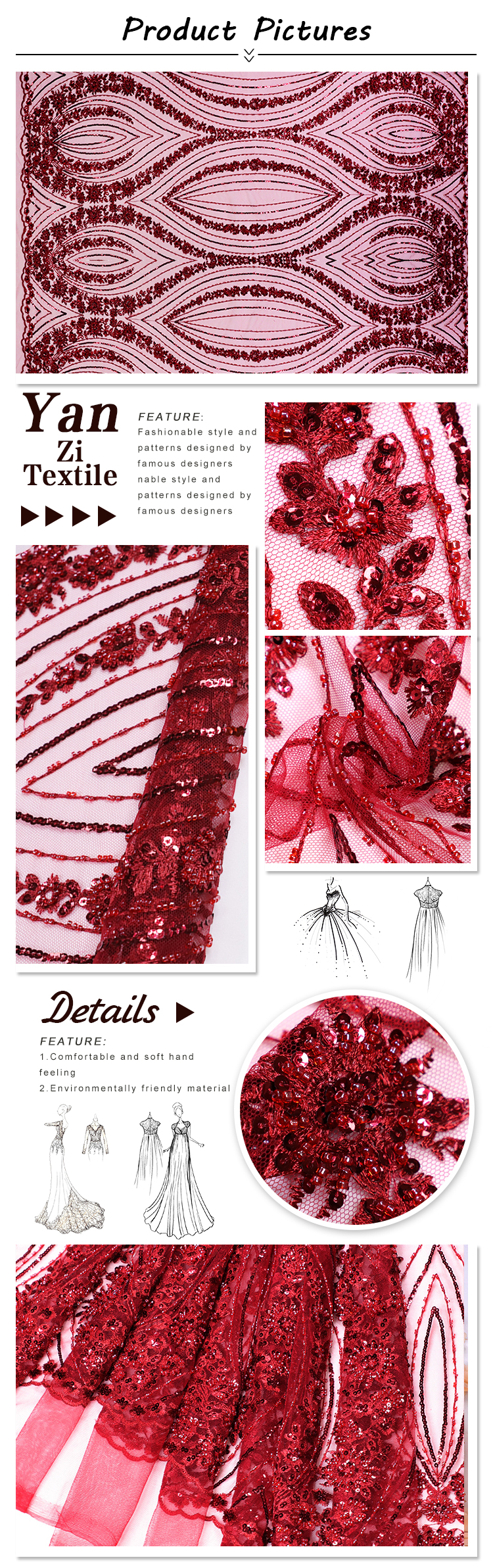 wine red lace