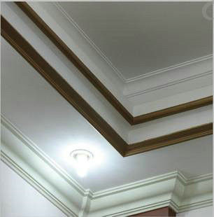 White Pu Decorative Cabinet Crown Moulding Line For Plain Panel
