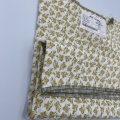 Floral Pattern 55% Linho 45% Algodão de algodão tecido