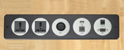 Hotel conference table media hub multi media aluminium alloy panel socket