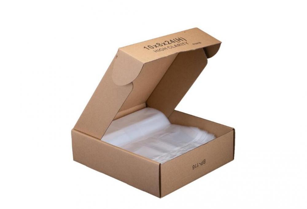 Clear Flat Poly Bag with Gusset