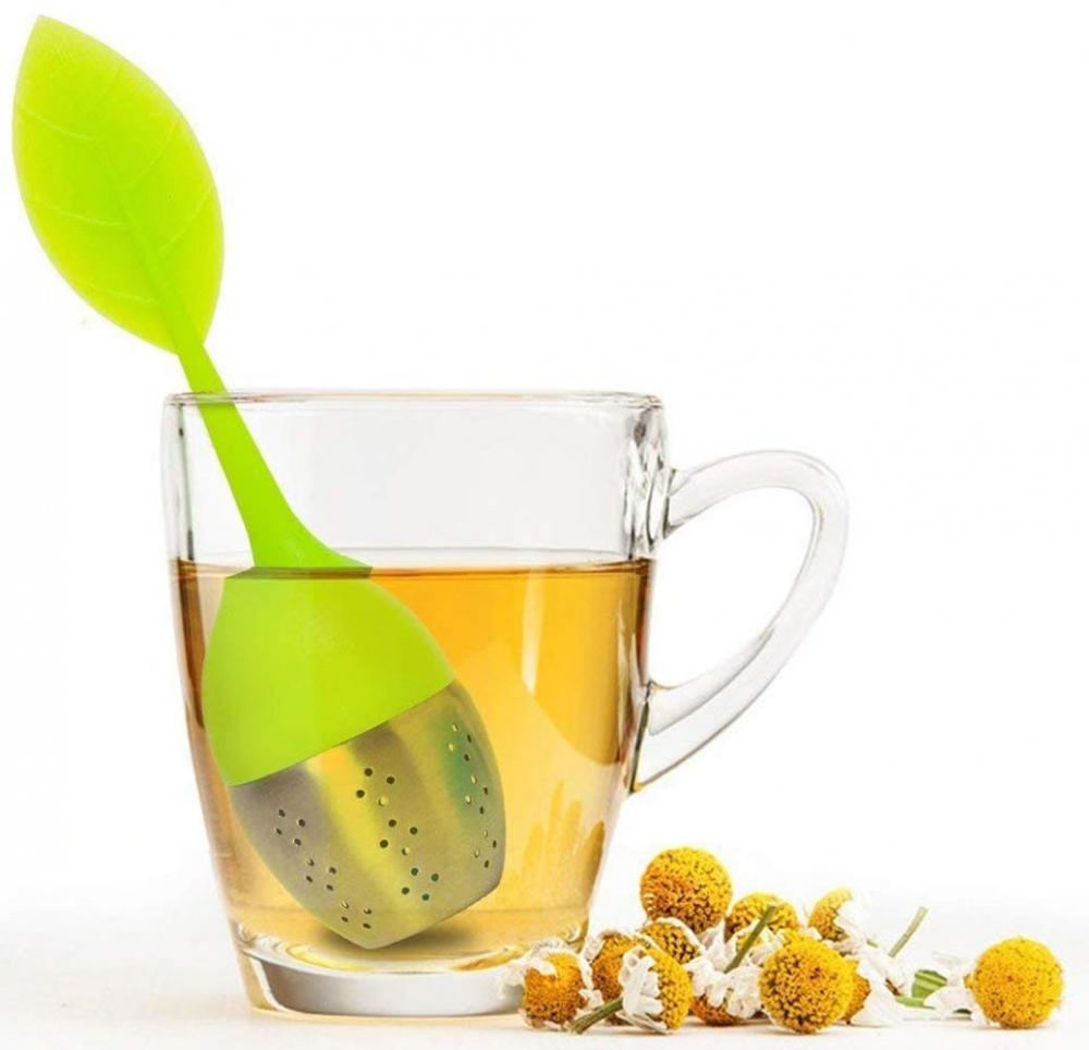 Infusor de té personalizado de acero inoxidable con mango de silicona 3PCS