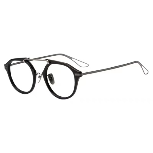 Acetate Titanium Big Circle Designer Optical Glasses