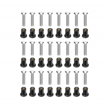 M5 Neoprene Well Nut with Brass Insert and Stainless Steel Pozi Screw Bolt