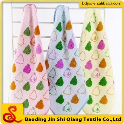 towel factory sale cotton print cute bear hanging hand towel