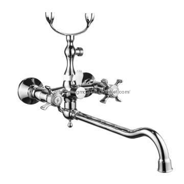 Two handles high quality brass Bath Mixture with Hand Shower