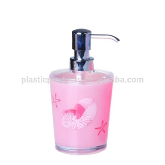 Sell beach theme pink seashell plastic body lotion bottle