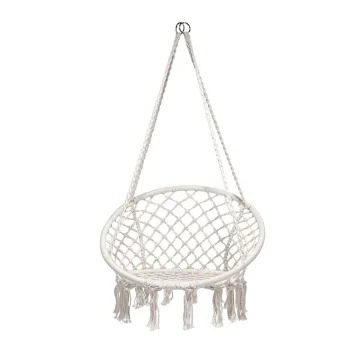 Outdoor Round BODI Rope Swing Hammock Chair - Indoor Macrame Swing Chairs