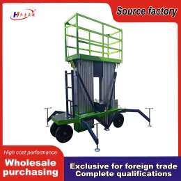 Inflatable Tire Double Pole Aluminum Work Platform Lift