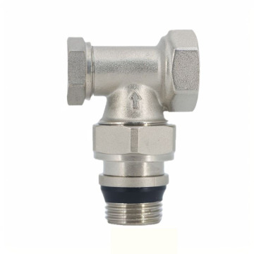 Glosok 1/2 "Bahagian HVAC Tembaga Tembaga - Injap Injap Pulangan Radiator Injap Tiga Jalan