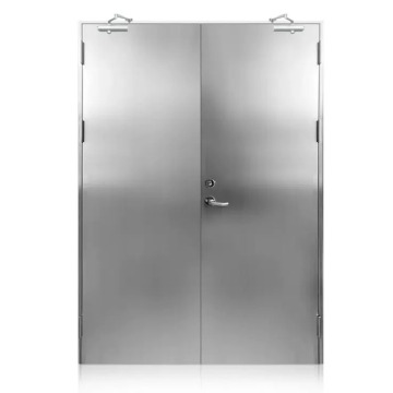 security fire rated double leaf stainless steel door