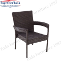 Outdoor rattan garden dining chair with table