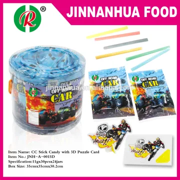CC stick candy with 3D puzzle card
