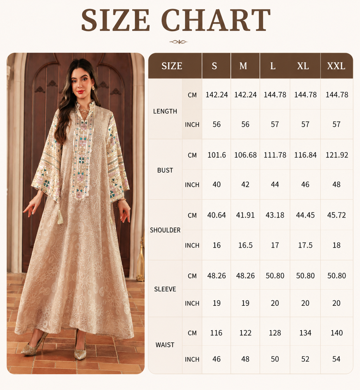 Embroidered Abaya with Tassel Sleeve