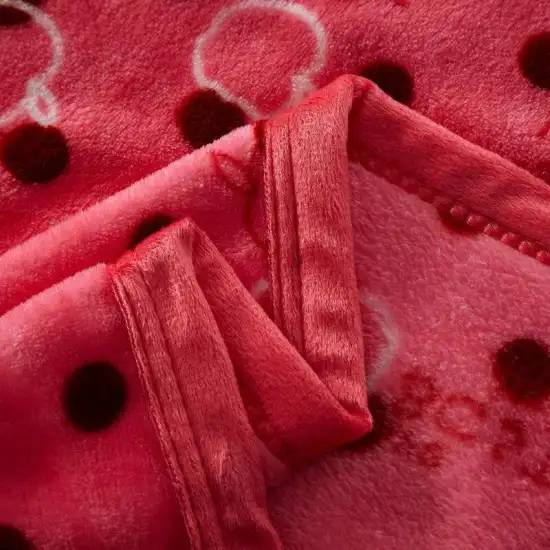 Printed double-sided coral fleece