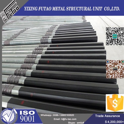 11M 12M Steel Power Poles With Galvanized