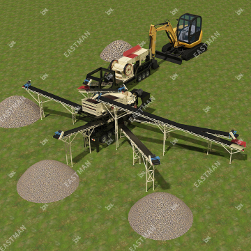 50-80 Tons Heavy Duty Mobile Stone Crushing Plant