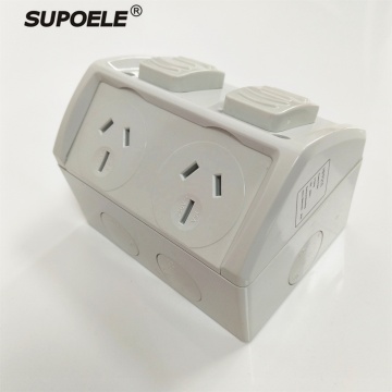 HPP215 Australian 2 GANG 15A IP53 Weatherprotected Surface Mounting Power Point