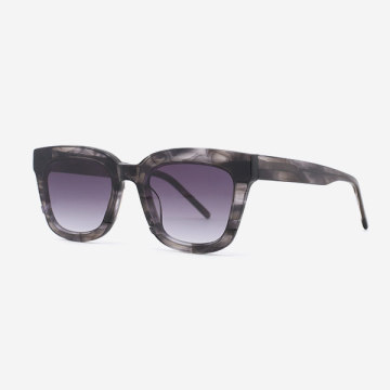 Square facade Acetate Unisex Sunglasses