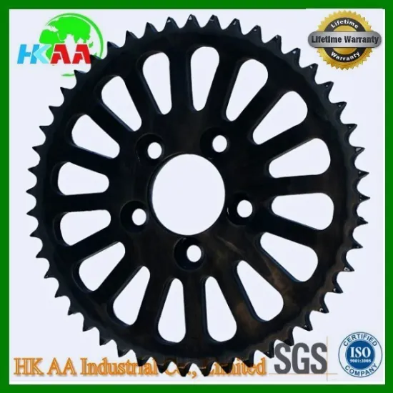 High precision black chrome plated motor sprocket, electric motor sprocket