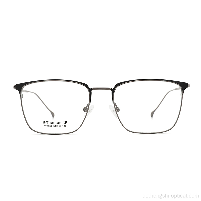 Mode Brille Retro hochwertige Gold Semi Beta Titan Ip Rahmen Augenbrillen