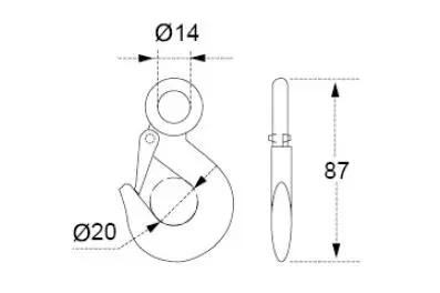 Galvanized Car Tow Hook and Eye Hook Forge Hook