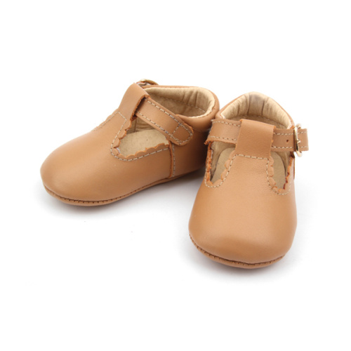 Модни луксозни бебешки обувки Оксфорд от естествена кожа