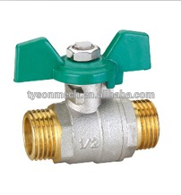 Tysonmech hot sale new designed mini 2pc butterfly hanfle brass ball valve