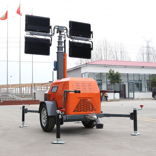 2.5-7 meters Trailer Mounted Construction Portable Lighting Generator Cooperated Mobile Light
