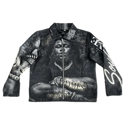 2024 Rap Star Rod Time Tapestry Jacket Hoodie