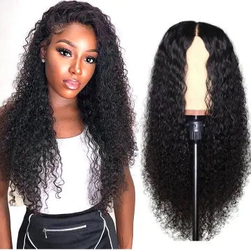 Wholesale European Virgin Hair Women Curly Wig Cuticle Aligned Swiss Lace Closure Human Hair Kinky Curly Wig Undetectable Knots
