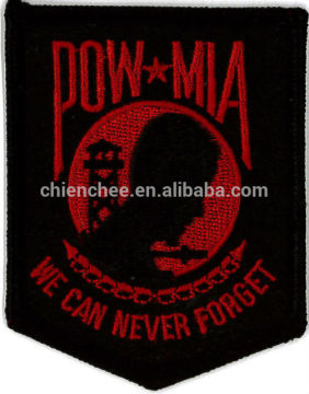 Embroidery Patches - Sew-on POW-MIA (RED) Memorial Patch (Patch/Emblem/Badge/Label/Crest/Insignia)