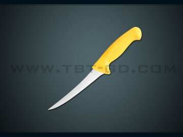 Stainless steel 6" curved boning knife