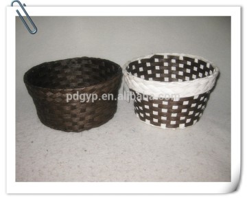 Eco-friendly Hand-woven Paper Straw Storage Basket