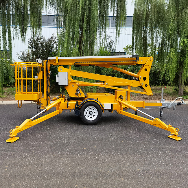 AC Electrical Power Towable Cherry Picker with 12m-20m Height Reach