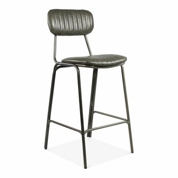 New Design Home Bar Furniture: 75cm Height PU Leather Black Metal Leg Bar Stool