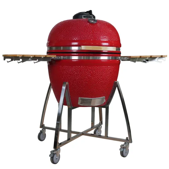 Auplex Kitchen Big Ceramic Kamado 27 Inch Green Charcoal Barbecue Egg Shape Bbq Grill Outdoor