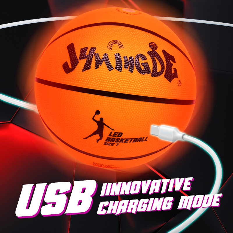 Jymingde USB -uppladdningsbar bästa glöd i den mörka basket