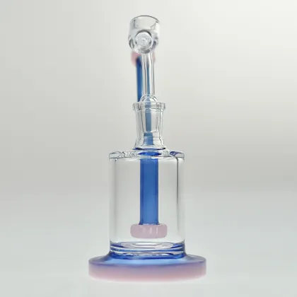High Borosilicate Blue Glass Water Pipe color can be opition Hookah Multi-Tube Glass Water Pipe Around Backwater