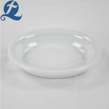 Fashion 6.5 Inch Ceramic Oval Pet Bowl