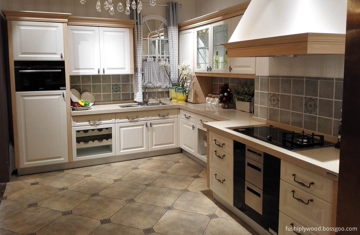 wooden kitchen cabinet.