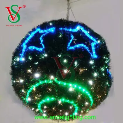 Zhongshan manufacturer green garland motif lights holiday lighting Christmas decoration